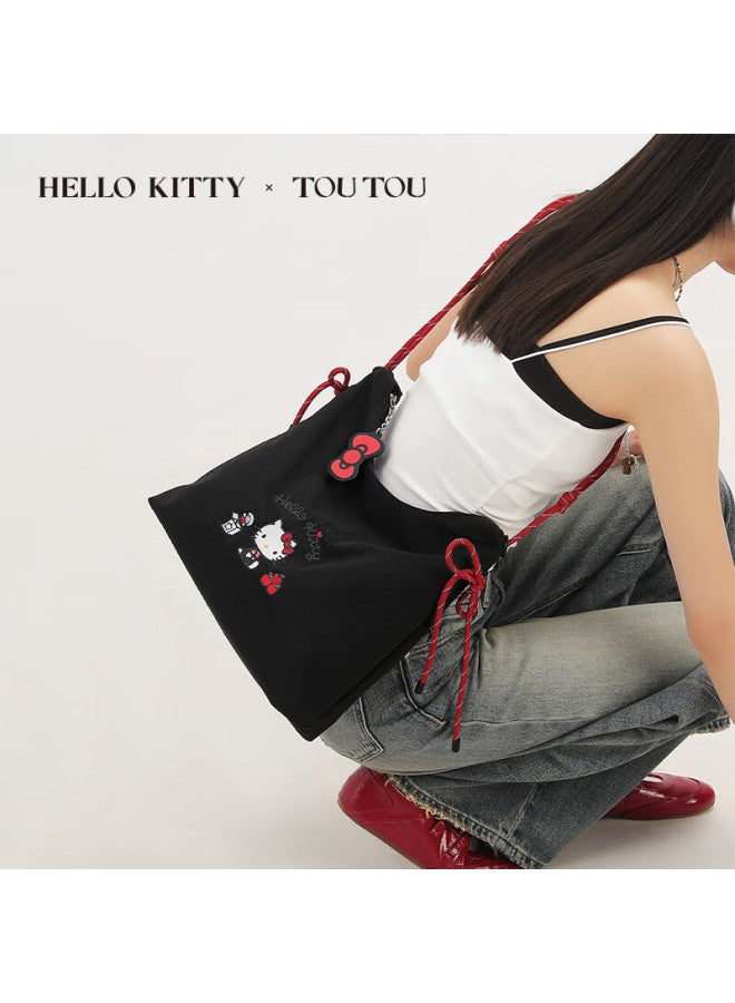 Toutou New okitty Collaboration Women's Handbag Canvas Tote Bag, o Kt, Best Friend Birthday Gift - Image 1