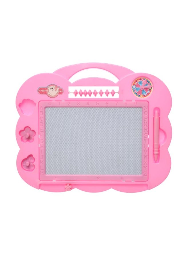 Plastic Magnetic Erasable Drawing And Writing Board With Creative Educational Operations Aiming To Teach Children All Mathematical Skills - Pink - Image 1