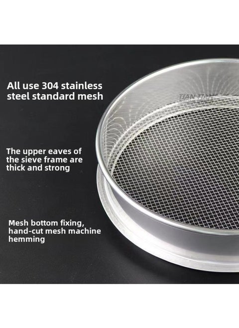 Flour Sieve Soymilk Sieve Sieve Sieve Sieve Sieve Sieve Sieve Sieve Sieve Sieve Sieve Sieve Sieve Sieve Sieve Sieve Sieve Sieve Sieve Sieve Sieve Ultra-fine Filter Screen Sieve Corn Flour Sieve Cat Litter Dust Sieve-Specification:12 Mesh (round Rice Sieve, Ground Tea Leaves)-Colour:Diameter 35cm (overall 304 Stainless Steel)