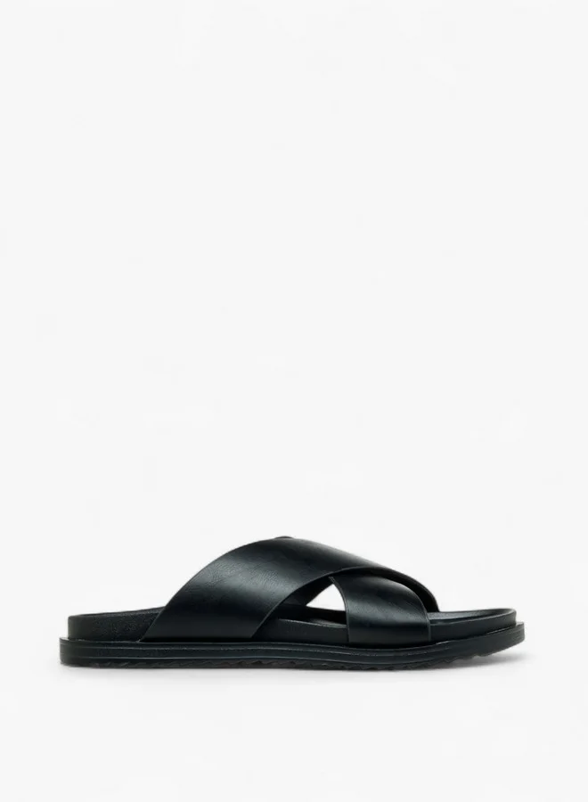 LBL by Shoexpress Cross Strap Slip-On Sandals
