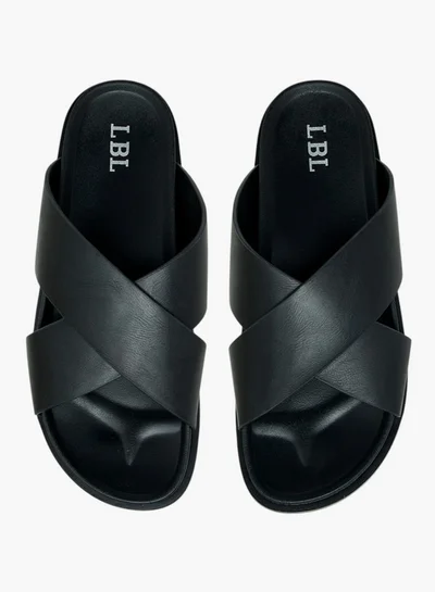 LBL by Shoexpress Cross Strap Slip-On Sandals