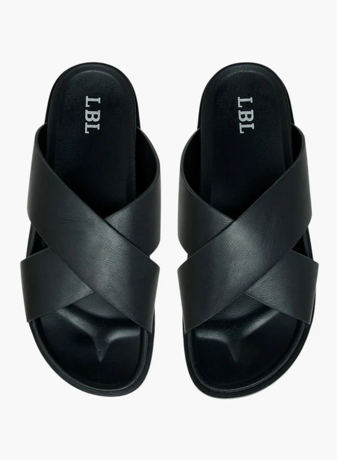 LBL by Shoexpress Cross Strap Slip-On Sandals