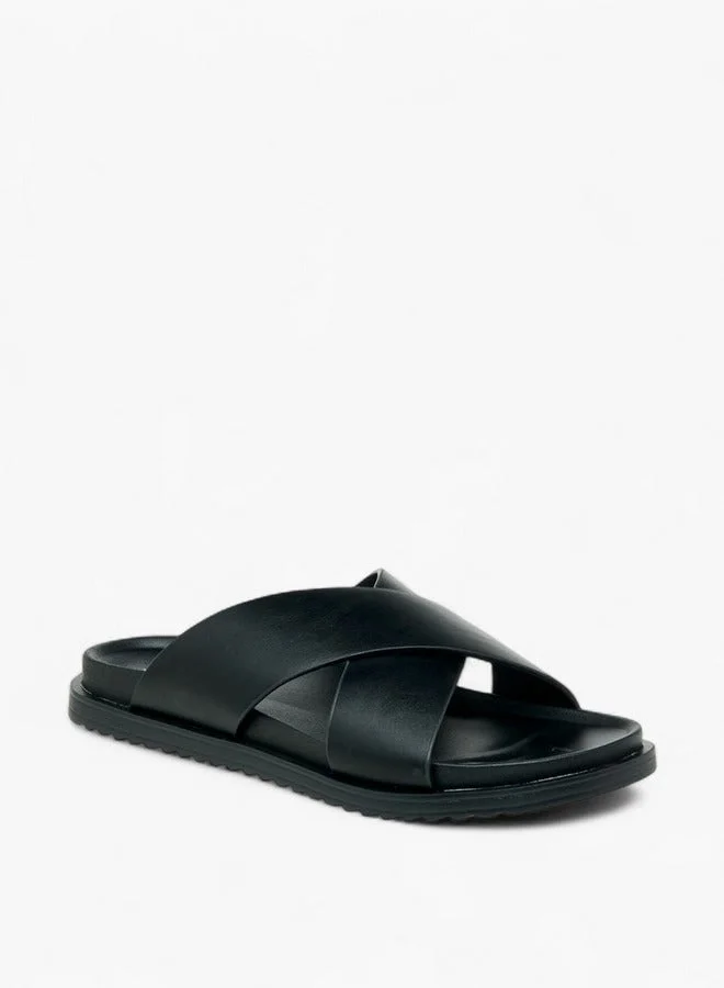 LBL by Shoexpress Cross Strap Slip-On Sandals