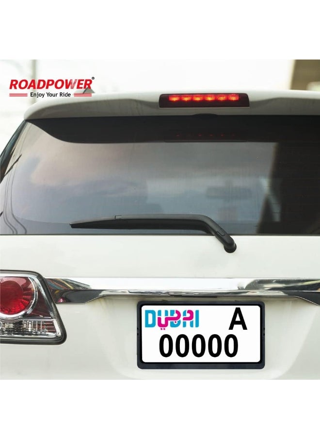 RoadPower Car Plate Number Holder Small Black - Pack of 2 Holder for (Dubai) Only  - Image 3