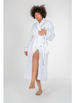 COTTON BOX Classic Bathrobe Set Güher White Women M/L  - Image 2