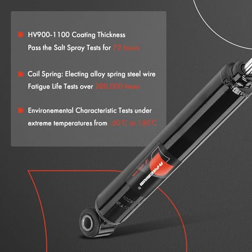 A-Premium Front Steering Damper Compatible with Chevrolet Silverado 2500 HD, Silverado 2500 HD Classic, Silverado 3500 & GMC Sierra 2500 HD, Sierra 3500 & Jeep Grand Cherokee, Wrangler, Cherokee - Image 4