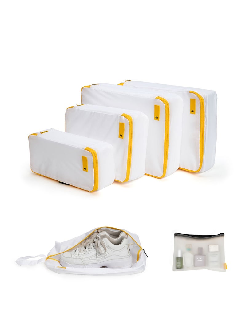 Mokobara The Packing Cubes (Set of 6) Still Loading Sunray, White - Image 1