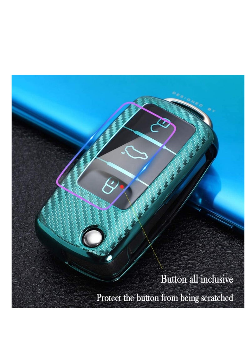 Zikra Key Fob Cover for vw Key fob Cover Volkswagen Key fob Cover vw Jetta Beetle Passat Touran Tiguan Skoda Accessories Premium Soft TPU Anti-dust Full Protection 3 Buttons - Image 4