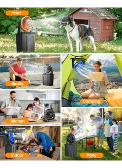 Generic 9L Bucket Portable Misting Fan for Outdoors Patios - 10IN, 20000mAh Rechargeable Battery Operated Camping Fan, 3 Strong Winds, 3 Large Spray Outlets, for Fishing/Travel/Garden/Golf/Tent/Office  - Image 5