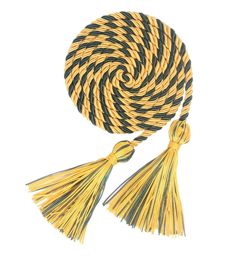 Graduation Honor Cords 68 Long Forest GreenGold