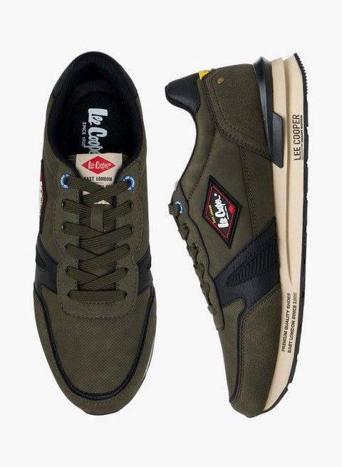Men's Panelled Lace-Up Sneakers