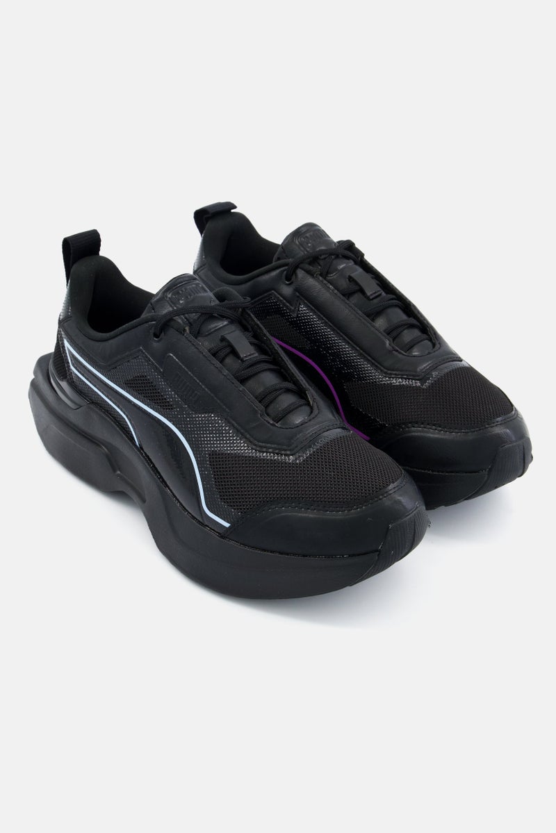 PUMA Women Kosmo Rider Digital Dark Lace Up Shoes, Black - Image 1