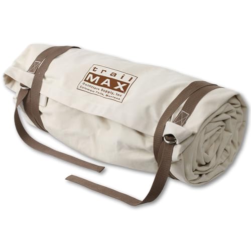 TrailMax Canvas Cavalry-Style Cowboy Bedroll; Premium Lined Sleeping Bag Cover; Durable 12oz Canvas; Comfy Flannel Liner; Winter Camping Sleeping Bed Roll; Cowboy Bed Roll for Camping - Image 1