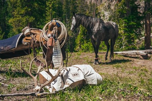TrailMax Canvas Cavalry-Style Cowboy Bedroll; Premium Lined Sleeping Bag Cover; Durable 12oz Canvas; Comfy Flannel Liner; Winter Camping Sleeping Bed Roll; Cowboy Bed Roll for Camping - Image 3