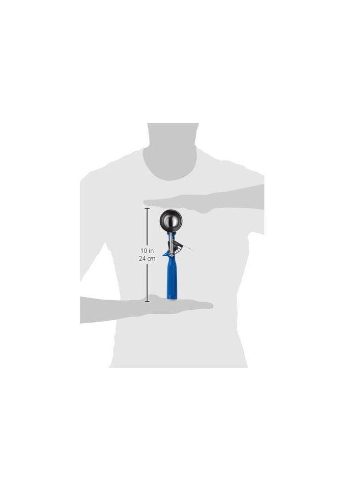 Vollrath 2 oz Stainless Steel Disher with Dark Blue Handle - Size 16 - Image 2