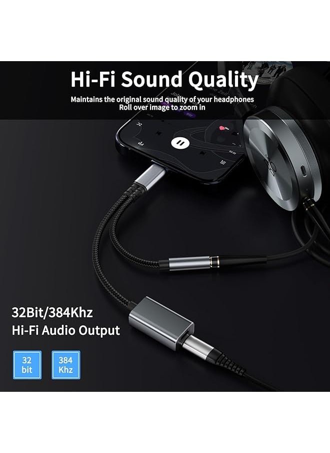 erorex - Usb C To 3.5Mm Audio Adapter With Charger 3 In 1 Usb C Earphone Jack Audio Splitter With Pd Fast Charging Adapter Compatible With Iphone 15 15Pro Galaxy S24 Ultra S23 S22 S21 Google Pixel 8 7 6 - Image 1