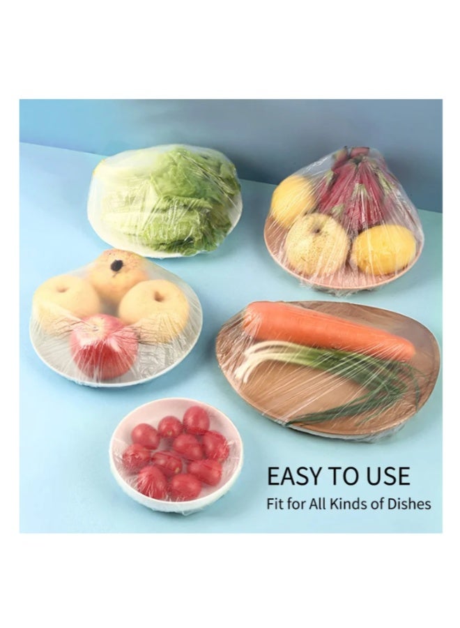 200 Pcs Disposable Elastic Fresh-Keeping Covers, Food Preservation Bags, Can Be Used For Shower Caps, Dust And Insect Proof, Universal Kitchen Plastic Packagin - Image 2