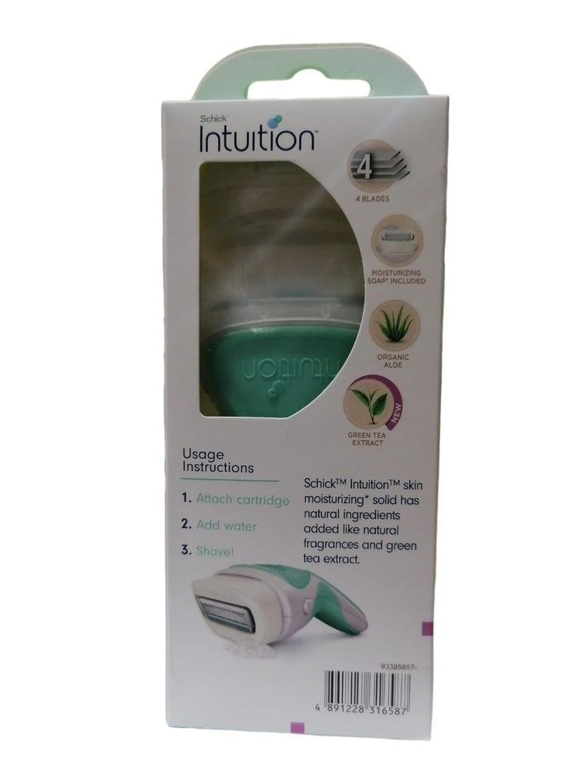 Intuition 1 aloe vera sensitive razor and 2 shaving heads  - Image 2