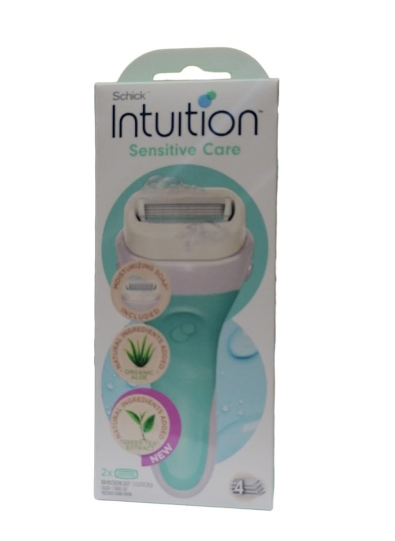 Intuition 1 aloe vera sensitive razor and 2 shaving heads  - Image 3