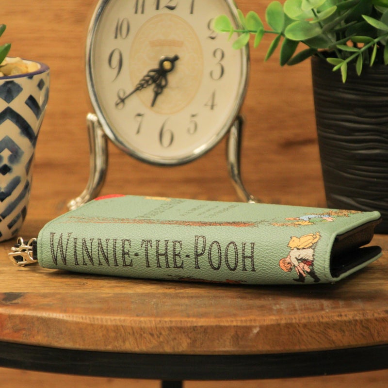 Things2Die4 Sage Green Winnie The Pooh Book Wallet Wristlet â€“ ID Holder, Snap Close, Zipper Coin Pouch, 4 Card Slots, and Bill Pockets â€“ Perfect for Fans - Image 5