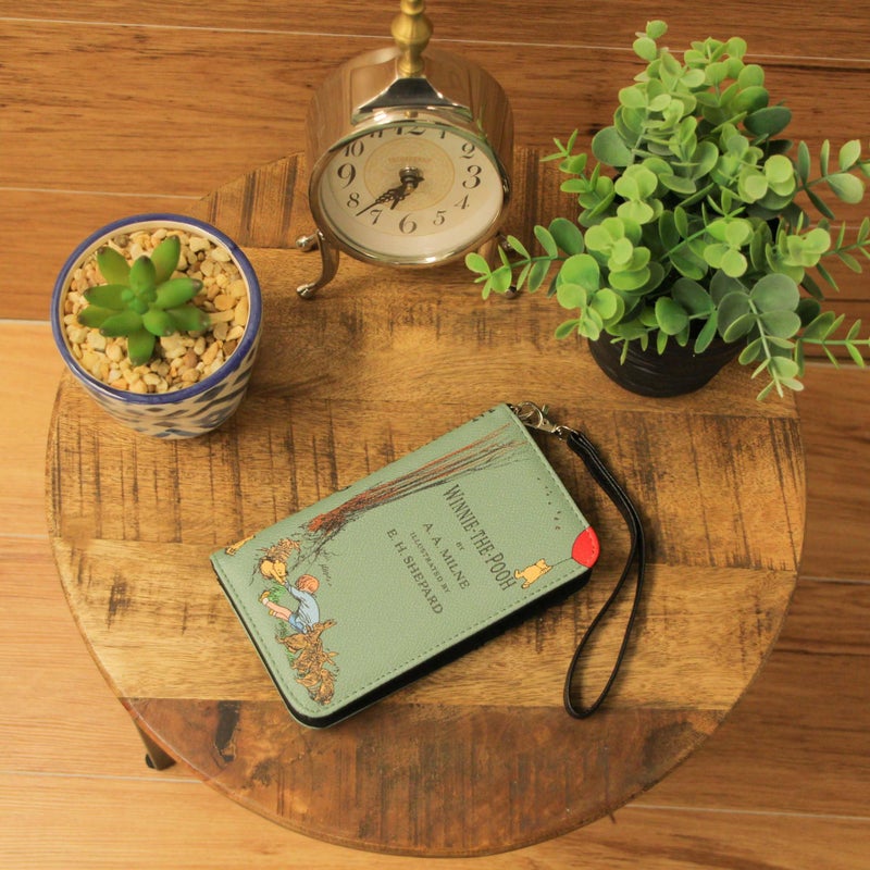 Things2Die4 Sage Green Winnie The Pooh Book Wallet Wristlet â€“ ID Holder, Snap Close, Zipper Coin Pouch, 4 Card Slots, and Bill Pockets â€“ Perfect for Fans - Image 4