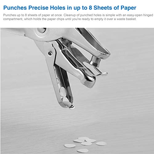 Jeemitery 1/8 Inch Small Mini Tiny Shaped Circle Metal Single Handheld Hole Paper Punch Punchers with 8 Sheet Punch Capacity for Tags Clothing Ticket - Image 5