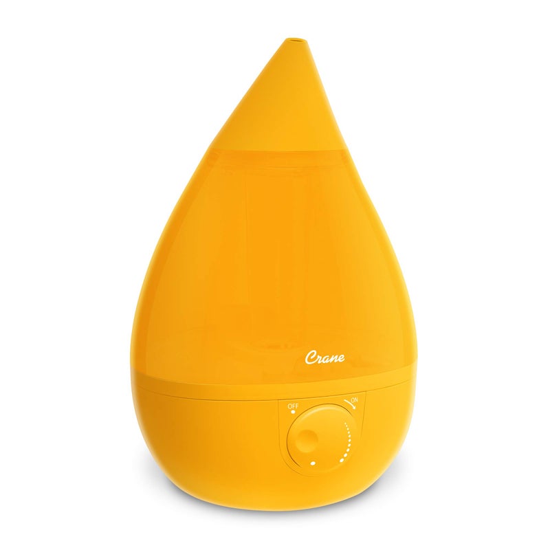 Crane Ultrasonic Cool Mist Humidifier for Bedroom, Baby Nursery, Kids Room, Plants, or Office, Large 1 Gallon Tank, Filter Optional, Orange - Image 1