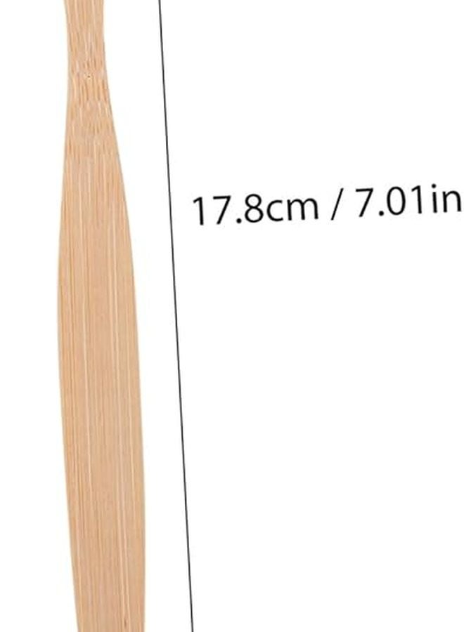 2Pcs Natural Bamboo Toothbrush with Flexible Soft Bristles for Adults Gentle Gums Plaque Removing - Image 3