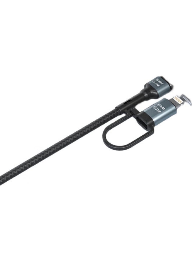 Newmine 3-In 66W Two-To Charging Cable, Compatible With Tablets, Huawei Laptops, And Car Charging, Multifunctional, Classic Version - Image 3