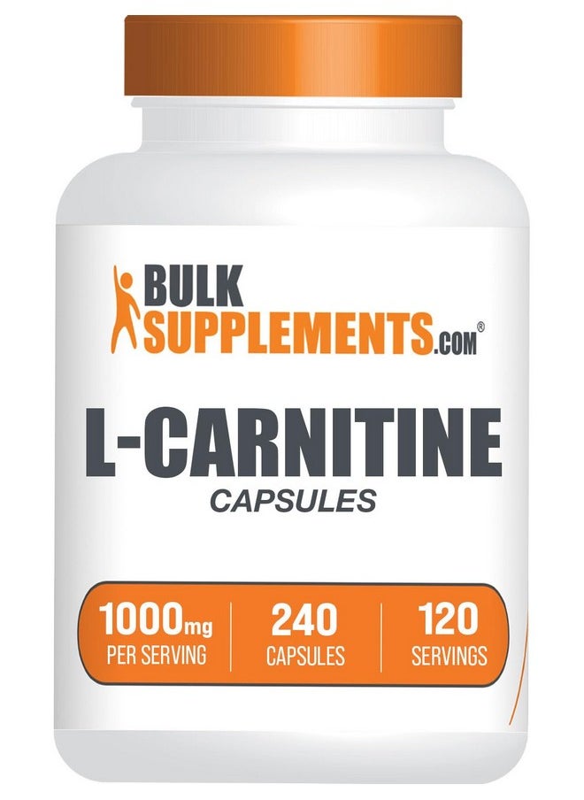 BulkSupplements BulkSupplements.com L-Carnitine 1000mg Capsules - Carnitine Supplement, L Carnitine 1000mg, L-Carnitine Capsules - 2 Capsules per Serving (1000mg), 240 Capsules (Pack of 1)  - Image 1