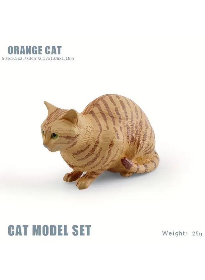 Fantarea Lifelike Orange Cat Figurine Model 3101 PVC Educational Toy American Shorthair - Image 1