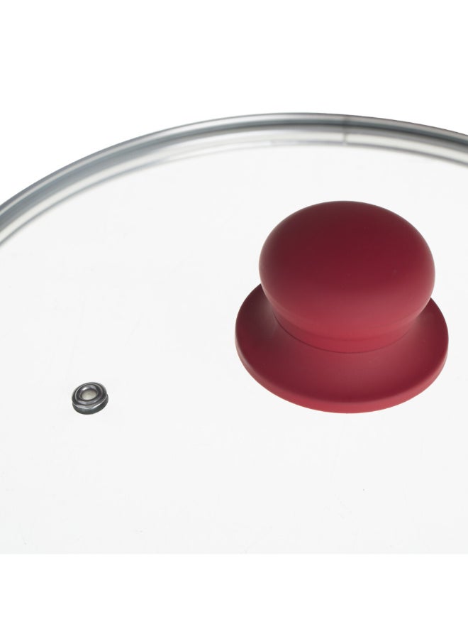 Five Simply Smart Essentielle Aluminum Induction Dutch Oven Red and Black 28 cm 128849 - Image 3