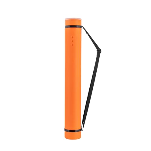 JJRING Orange Poster Tube, 25" to 40" Extendable Poster Storage Holder Tube with Carrying Strap, Poster Carrying Case for Blueprints, Scrolls, Maps and Architect Papers - Image 1