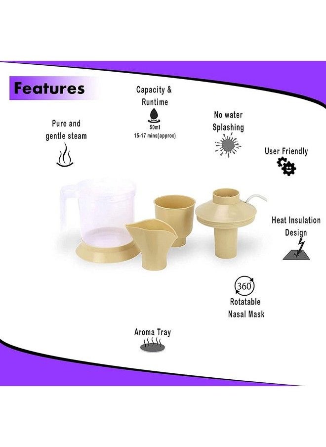Nabhya - 4 In 1 Steamer Steam Inhaler For Cold And Cough Soothes (Balm Effect) Steam Vaporizer (Colour May Vary) - Image 1