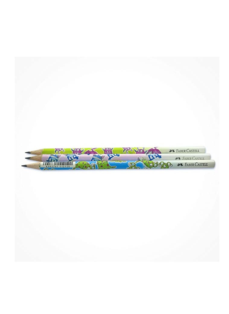 Triangular Motif Pencil Monstar With Out Eraser