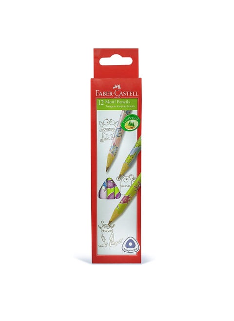 Triangular Motif Pencil Monstar With Out Eraser