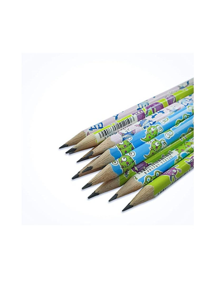 Triangular Motif Pencil Monstar With Out Eraser