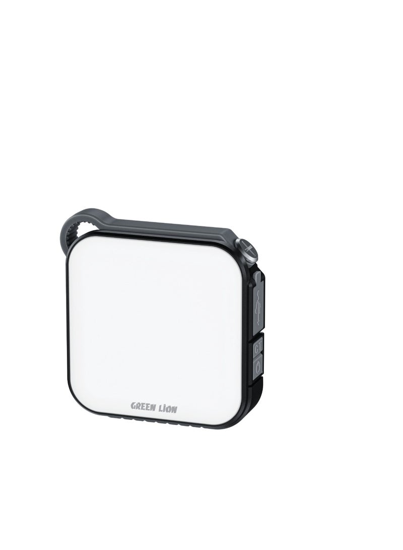 جرين ليون مصباح LED محمول يعمل بالطاقة الشمسية Lumix مع بنك طاقة 4000 مللي أمبير في الساعة / طاقة 10 وات / مدخل طاقة شمسية 1 وات / شاحن محمول صغير الحجم / وقت عمل من 6 إلى 24 ساعة / سطوع 1000 لومن / منفذ شحن USB-C / 4 أوضاع إضاءة بألوان مختلفة / زاوية قابلة للتعديل 150 درجة - رمادي - Image 4