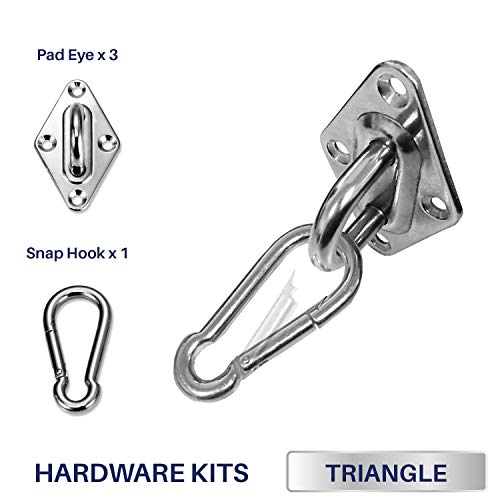 Windscreen4less Sun Shade Sail Hardware Kit - 6 Inches - Super Heavy Duty - for Triangle Sun Shade Sail - Image 2