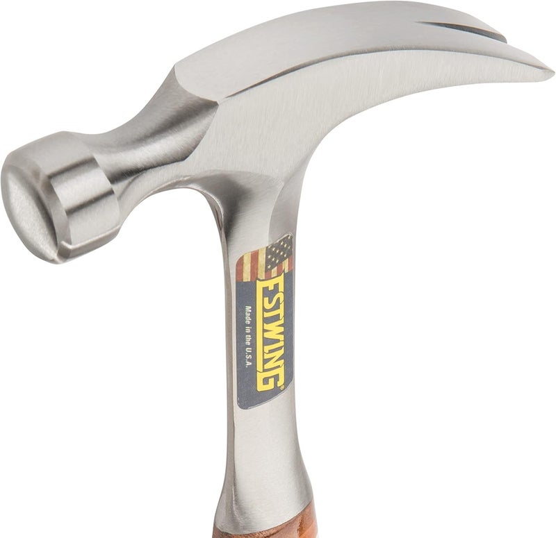 Estwing Hammer - 12 oz Straight Rip Claw with Smooth Face & Genuine Leather Grip - E12S - Image 3