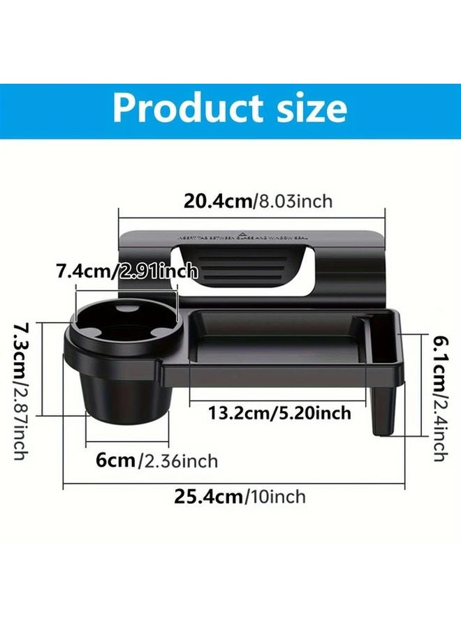 2pcs Car Door Organizer Box With Cup Holder And Phone Slot Durable Plastic Hanging Storage Rack - Image 3