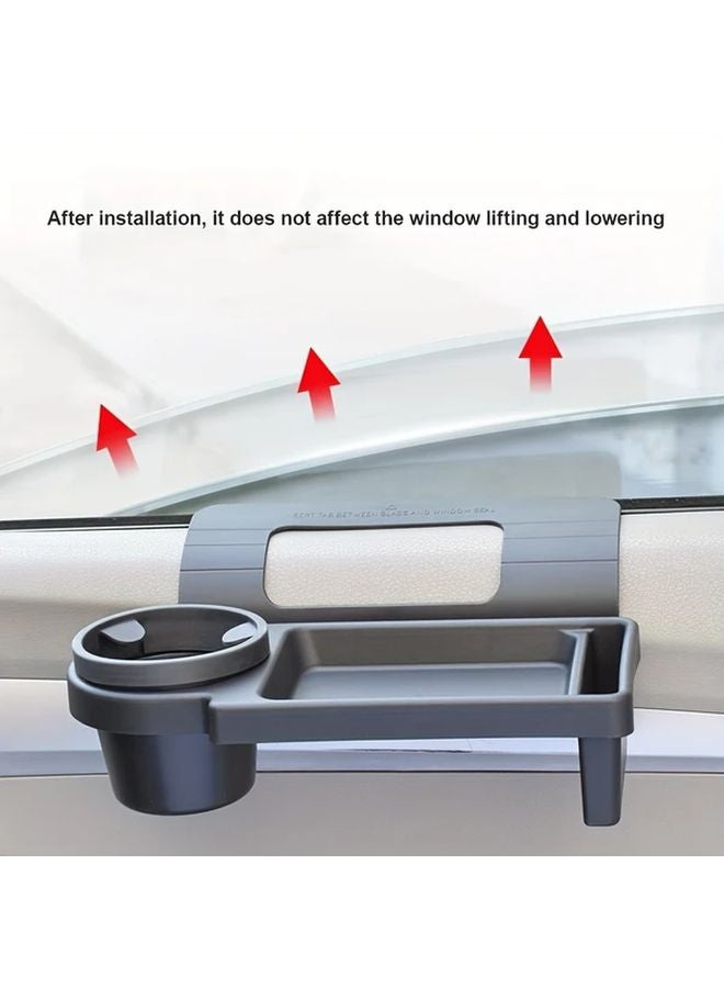 2pcs Car Door Organizer Box With Cup Holder And Phone Slot Durable Plastic Hanging Storage Rack - Image 4