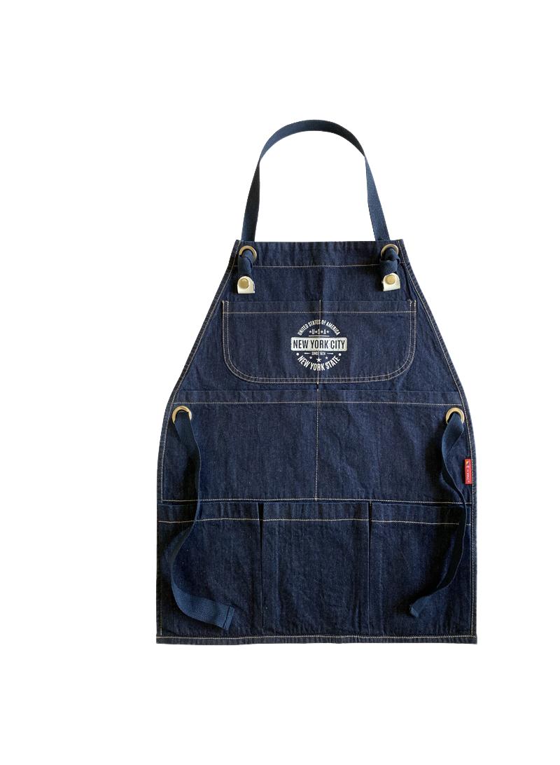 Half length denim apron Western restaurant bakery cake shop waiter with pocket work clothes