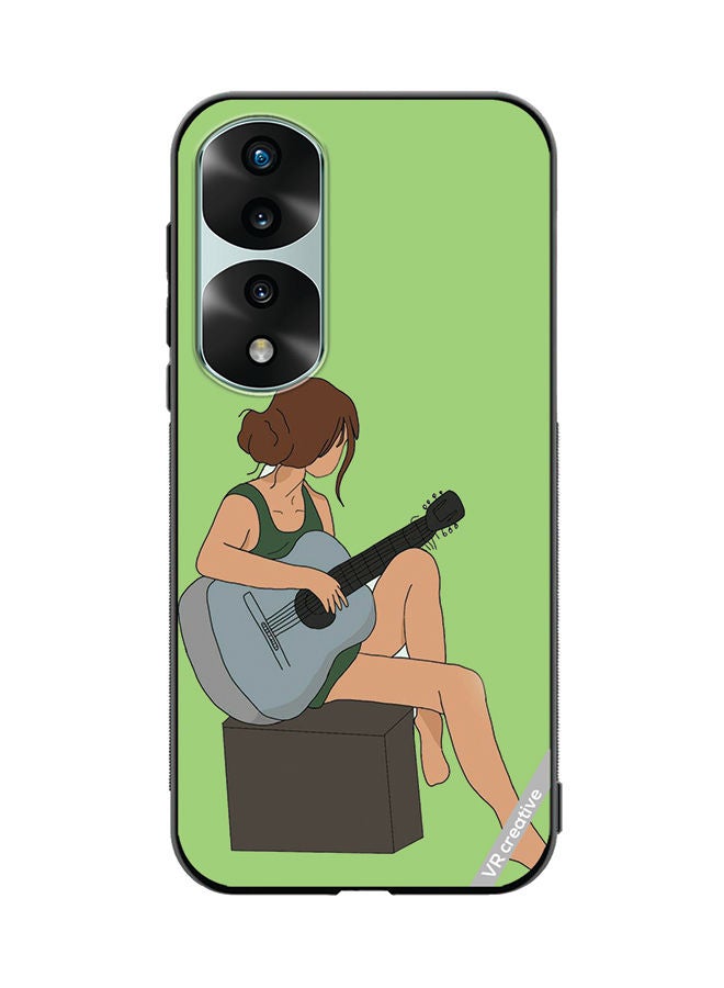 VR CREATIVE Protective Case Cover For Honor 70 Pro plus Girl With Guitar Design Multicolour - Image 1