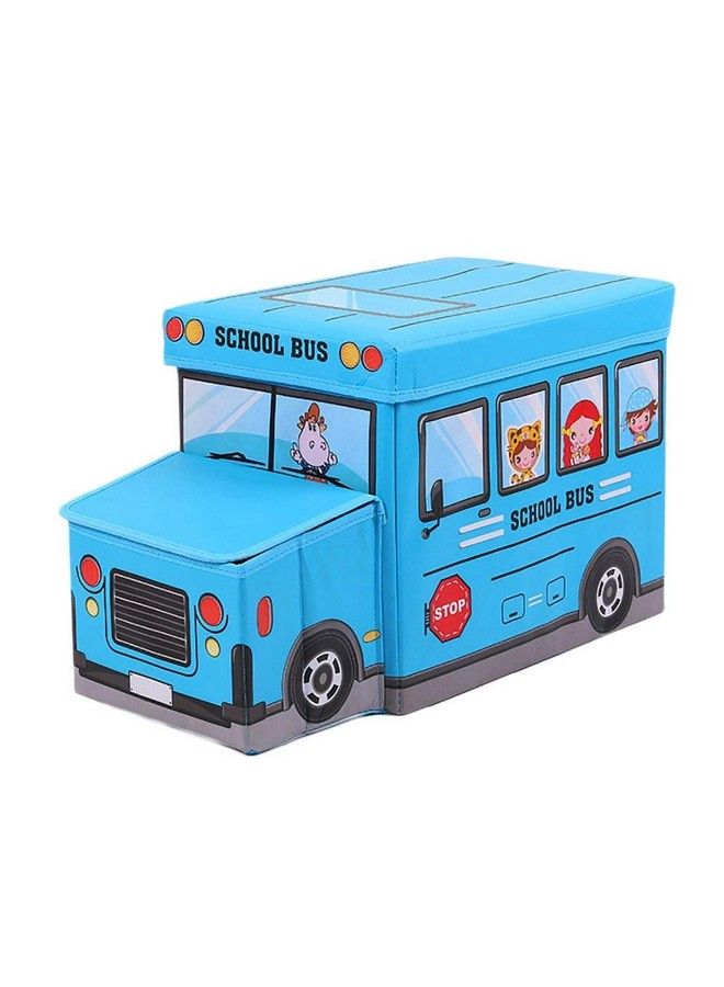 Inditradition Kids School Bus Storage Box Blue - Image 1