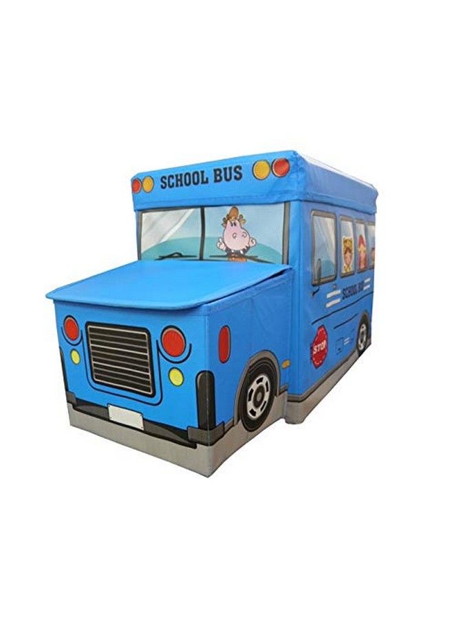 Inditradition Kids School Bus Storage Box Blue - Image 4