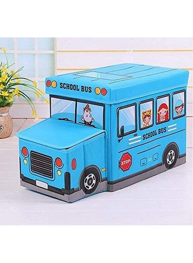 Inditradition Kids School Bus Storage Box Blue - Image 3