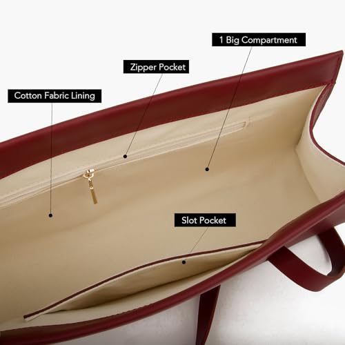 DONNAIN Genuine Leather Trendy Shoulder Bag for Women, Small Women Handbag and Clutch Purse (Red Wine) - Image 5