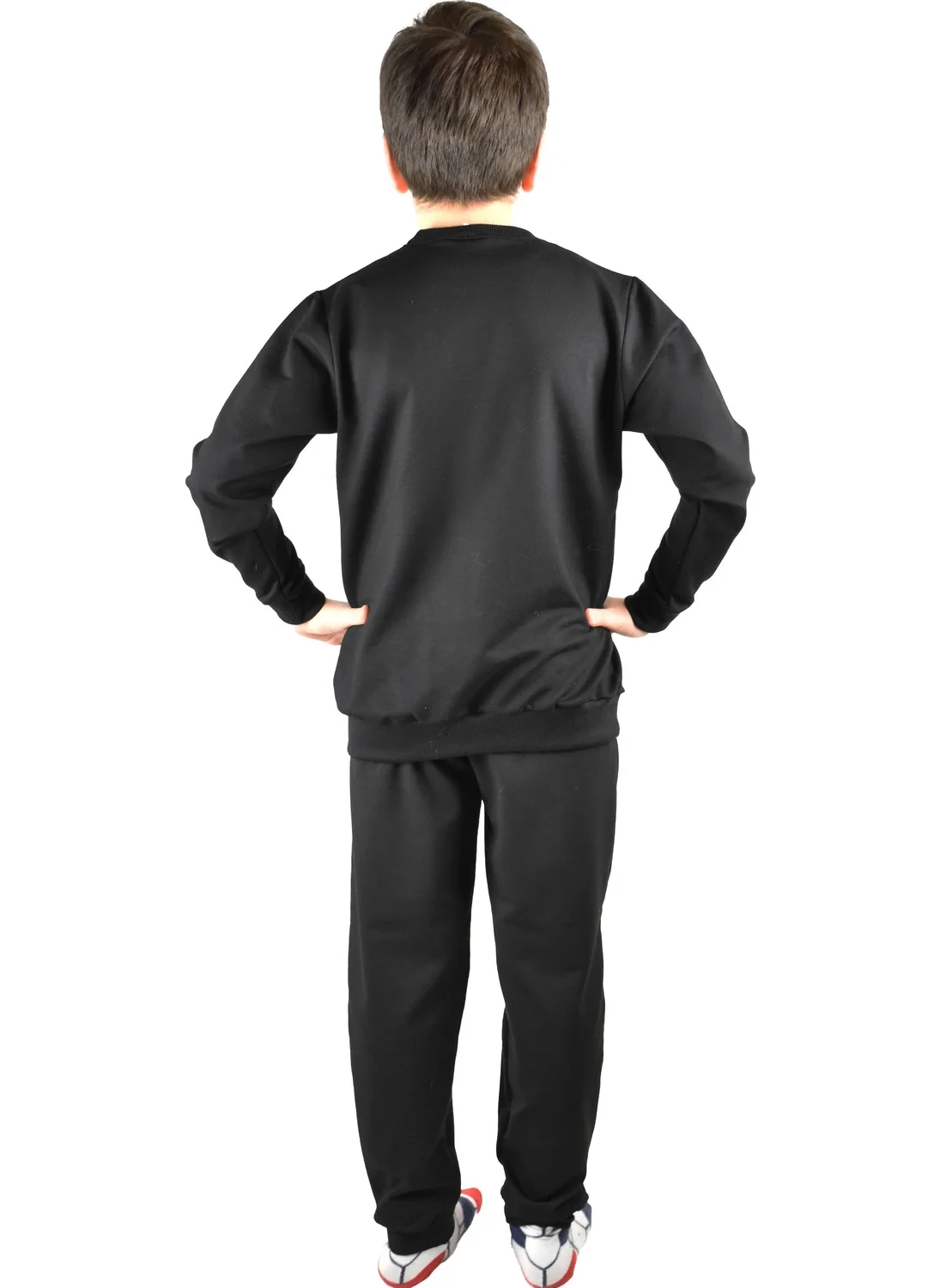 بلونس Men's Waiter Printed Black Cotton Tracksuit Set