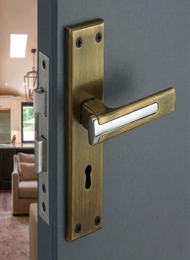 Trevi mortice lock set أقفال أبواب تريفي للباب الرئيسي، قفل باب غرفة النوم، طقم قفل باب نقر، مقبض باب نقر، أطقم مقابض وأقفال أبواب مع 3 مفاتيح | عتيقة | للمكاتب/الفنادق/المنازل - Image 1